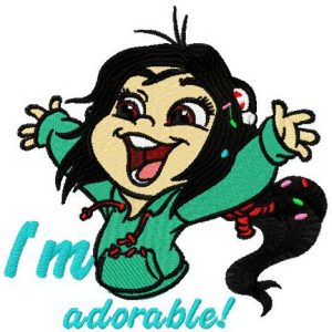 Happy Vanellope 2 embroidery design