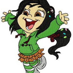 Happy Vanellope embroidery design