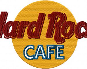 Hard Rock Cafe Logo embroidery design