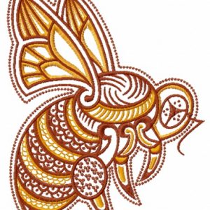 Hardworking bee 2 embroidery design