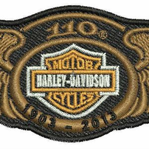 Harley-Davidson 110 embroidery design