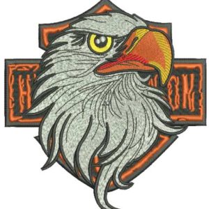 Harley Davidson Eagle logo 7 embroidery design