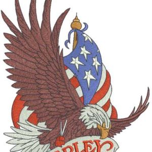 Harley Davidson Eagle logo 5 embroidery design