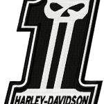 Harley Davidson Number One embroidery design