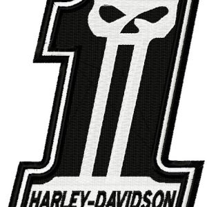 Harley Davidson Number One embroidery design