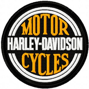 Harley Davidson patch logo embroidery design