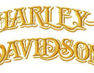 Harley-Davidson retro embroidery design