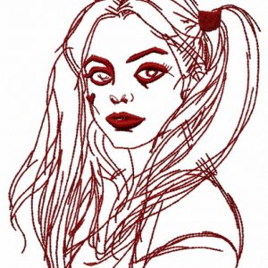 Harley Quinn 2 embroidery design