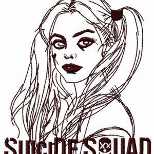 Harley Quinn 3 embroidery design