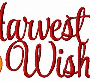 Harvest Wishes embroidery design