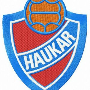 Haukar logo embroidery design