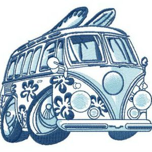 Hawaiian van embroidery design