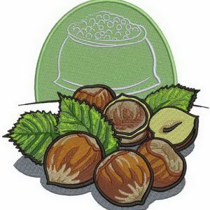 Hazelnut embroidery design