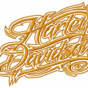 H-D alternative wordmark logo embroidery design