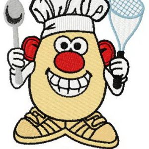 Head chef embroidery design