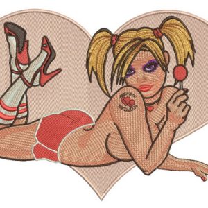 Heart breaker embroidery design