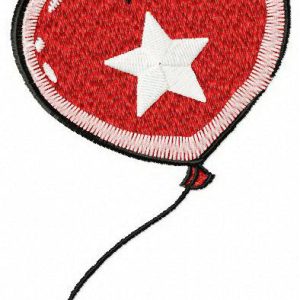 Heart-shaped balloon embroidery design