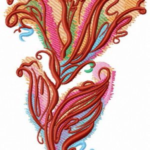 Heavenly flower embroidery design