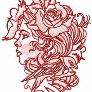 Heavy thoughts embroidery design