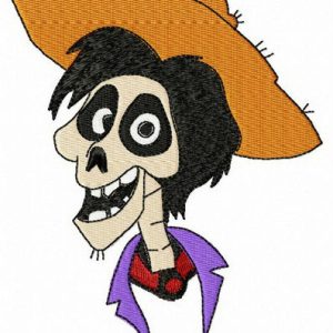 Hector from Coco embroidery design