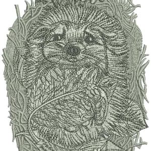 Hedgehog resting 3 embroidery design