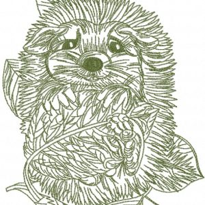 Hedgehog resting 4 embroidery design