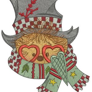 Hedgehog with stylish top hat 2 embroidery design