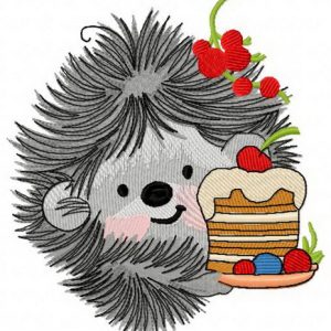 Hedgehog's birthday 6 embroidery design