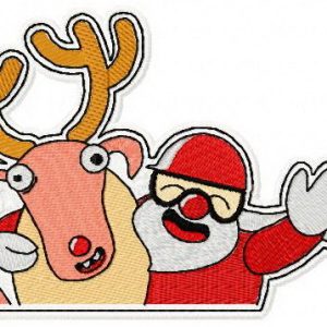 Hello Christmas embroidery design