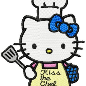 Hello Kitty Chef embroidery design