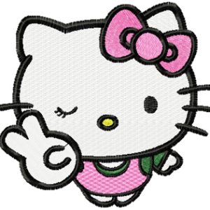 Hello Kitty Joker embroidery design