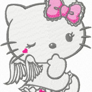 Hello Kitty Angel 1 embroidery design