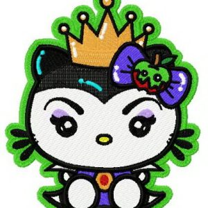 Hello Kitty angry queen embroidery design