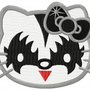 Kitten KISS fan embroidery design