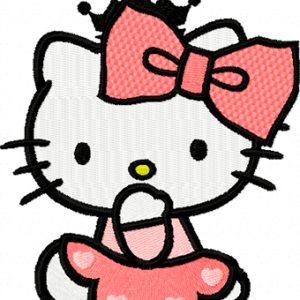 Hello Kitty Little Princess embroidery design