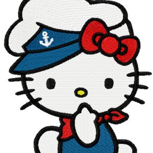 Hello Kitty Marine Suit embroidery design
