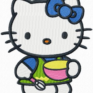 Hello Kitty Master Cook embroidery design