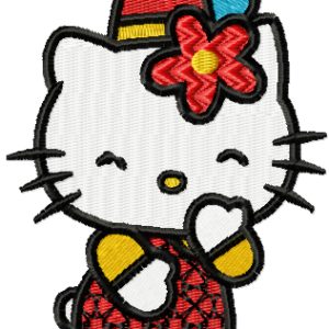 Hello Kitty Party embroidery design