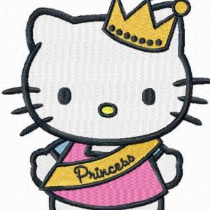 Hello Kitty Little Princess embroidery design