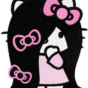Hello Kitty Very Long Hair embroidery design