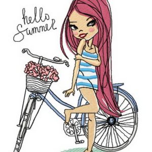 Hello summer 2 embroidery design