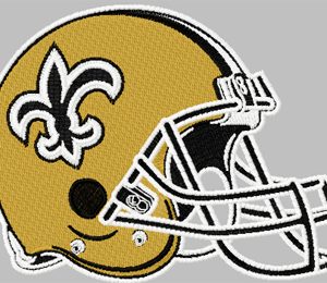 New Orleans Saints helmet embroidery design