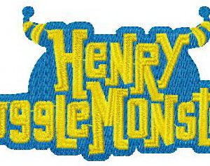 Henry Hugglemonster logo embroidery design