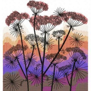 Heracleum embroidery design