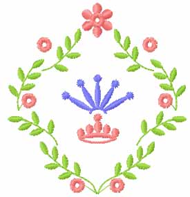 Heraldry decoration embroidery design