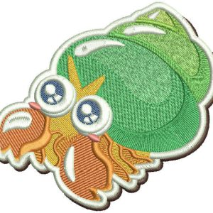 Hermit crab embroidery design