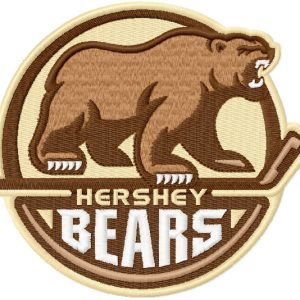 Hershey Bears logo embroidery design
