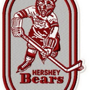 Hershey bears logo embroidery design