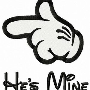 He's mine Mickey mouse mickey hand embroidery design