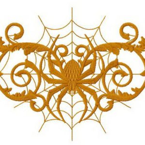 Hidden spider embroidery design